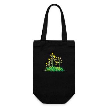 Canola flower - Gift Bag for Bottles - black - Front