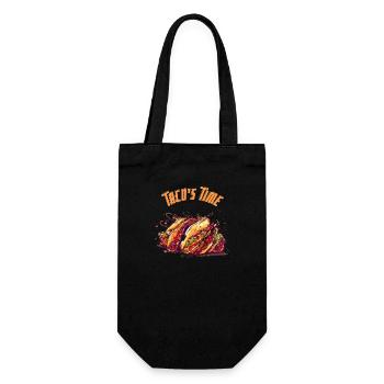 Tacos Zeit - Geschenkbeutel für Flaschen - Schwarz - Vorne