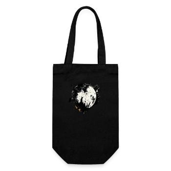 Moon graffiti black and white - Gift Bag for Bottles - black - Front