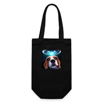 Selfie OVNI avec beagle - Sac à bouteille - noir - Devant