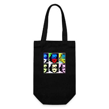 A002 - Geschenkbeutel für Flaschen - Schwarz - Vorne