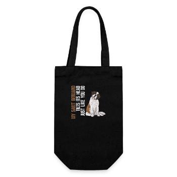St. Bernard St. Bernard Dog Dog - Gift Bag for Bottles - black - Front