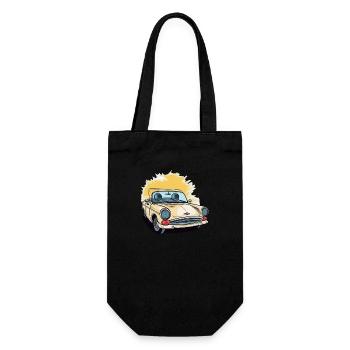 French yellow convertible - Gift Bag for Bottles - black - Front