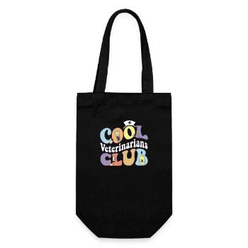 Cool Veterinarians Club Veterinary Practitioner - Geschenkbeutel für Flaschen - Schwarz - Vorne