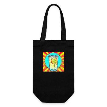 Pop Art Lemonade: A Refreshing Glass of Vibrant - Gift Bag for Bottles - black - Front