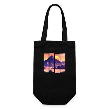 Mountains Hiking Hiking Mountain Hiking Mountain Hikers - Gift Bag for Bottles - black - Front