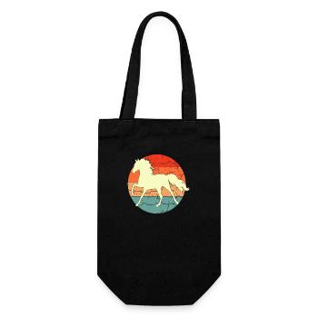 Vintage Retro Horse Sunset For Horse Lovers - Gift Bag for Bottles - black - Front