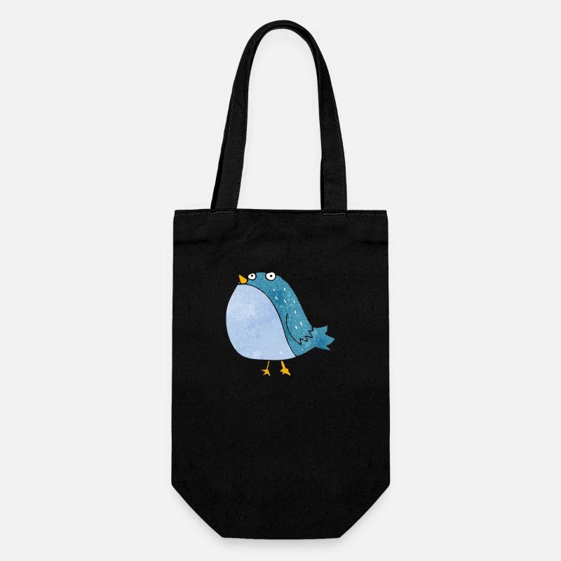 Vogel - Geschenkbeutel für Flaschen - Schwarz