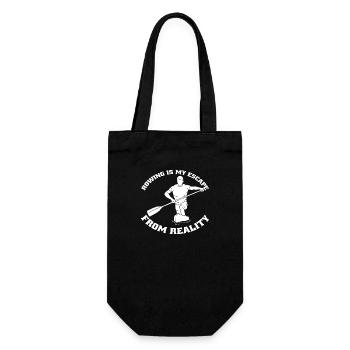 Ruderer Ruderteam Ruderverein Rudersport Rudern - Geschenkbeutel für Flaschen - Schwarz - Vorne