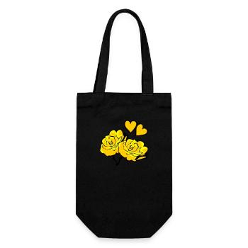 roses - Geschenkbeutel für Flaschen - Schwarz - Vorne