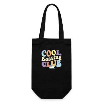 Cool Boating Club Motorboat Pontoon Captain Boat - Geschenkbeutel für Flaschen - Schwarz - Vorne