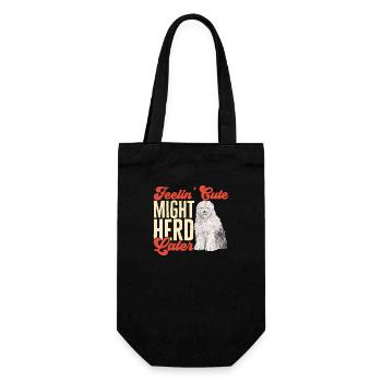 Old English Sheepdog Sheepie Bobtail - Gift Bag for Bottles - black - Front