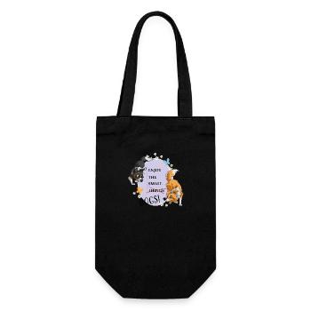 Die kleinen Dinge.. äh Shelties zählen! - Geschenkbeutel für Flaschen - Schwarz - Vorne