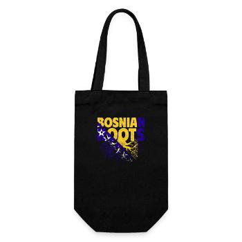 Bosnia and Herzegovina Flag Bosnia - Gift Bag for Bottles - black - Front
