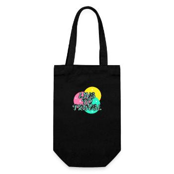 Live to travel - Gift Bag for Bottles - black - Front