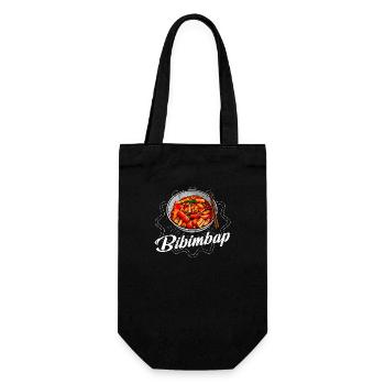 Korean Cuisine Bibimbap Kimchi Asian Bowl - Gift Bag for Bottles - black - Front