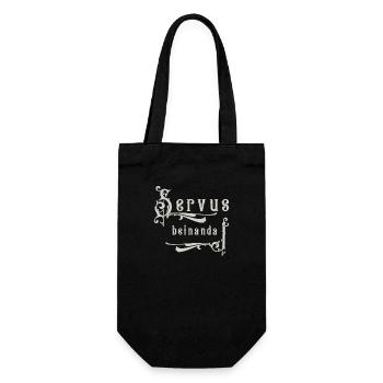 Servus beinanda - Geschenkbeutel für Flaschen - Schwarz - Vorne