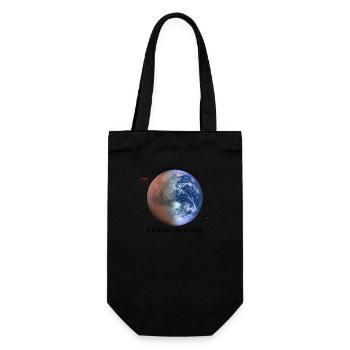 Mars - Träumen Sie größer und besetzen Sie den Mars - Geschenkbeutel für Flaschen - Schwarz - Vorne