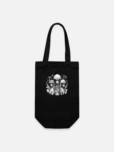 Alien-Rap - Geschenkbeutel für Flaschen - Schwarz