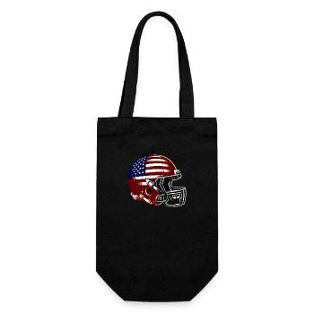 American football helmet | US flag - Geschenkbeutel für Flaschen - Schwarz - Vorne