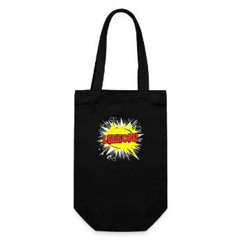 Leon Name Funny Speech Bubble Leeeon! - Gift Bag for Bottles - black - Front