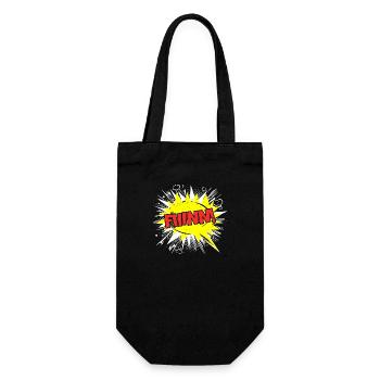 Finn Name Lustige Sprechblase Fiiinn! - Geschenkbeutel für Flaschen - Schwarz - Vorne