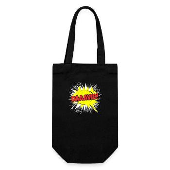 David Name Funny Speech Bubble Daaavid! - Gift Bag for Bottles - black - Front