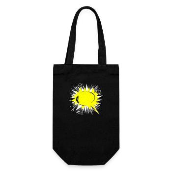 Speech bubble can be personalized - Gift Bag for Bottles - black - Front