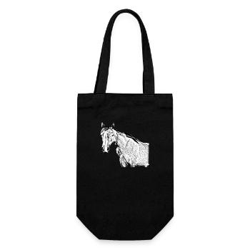 horse - Gift Bag for Bottles - black - Front