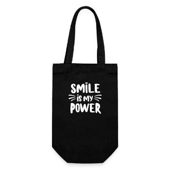 Smile is my power - Sac à bouteille - noir - Devant