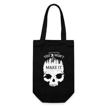 Snowboard - Don't follow me - Totenkopf - Geschenkbeutel für Flaschen - Schwarz - Vorne