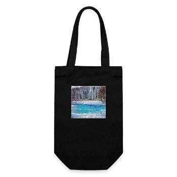 Caumasee - Geschenkbeutel für Flaschen - Schwarz - Vorne