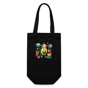 Avocado Workout Fun - Gift Bag for Bottles - black - Front