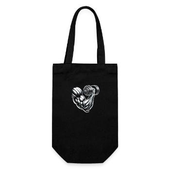 Muskelkraft - Geschenkbeutel für Flaschen - Schwarz - Vorne