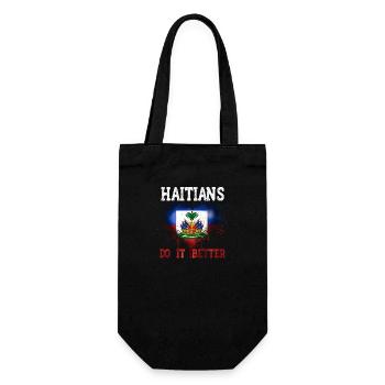 Haïti drapeau haïtien faire mieux coeur je cadeau - Sac à bouteille - noir - Devant