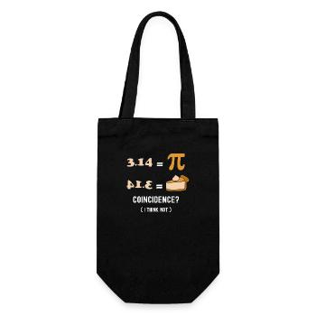 Pi Day 3.14 Pi Symbol Nerdy Geek - Coincidence? I - Gift Bag for Bottles - black - Front