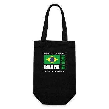 Brazil - Gift Bag for Bottles - black - Front