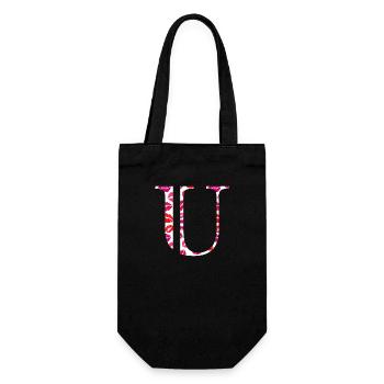 Lettre u bisous - Sac à bouteille - noir - Devant