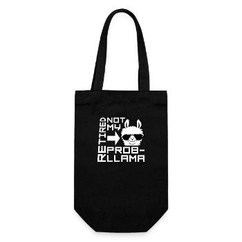 Not My Prob Llama Retirement Prob-Llama Retired - Gift Bag for Bottles - black - Front