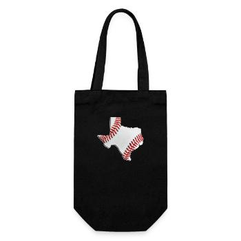 Real Baseball in Texas State Map - Gift Bag for Bottles - black - Front