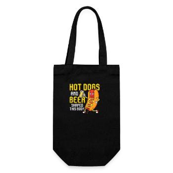 Hot Dogs And Beer Shaped This Body Hotdogs Foodie - Gift Bag for Bottles - black - Front