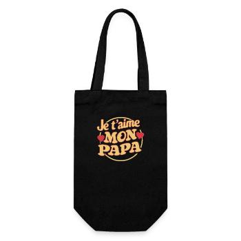 Belle idée cadeau fete des pères anniversaire papa - Sac à bouteille - noir - Devant