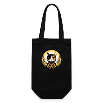 Ninja Cat - Gift Bag for Bottles - black - Front