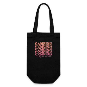 Camping Camping Camping Squad - Geschenkbeutel für Flaschen - Schwarz - Vorne