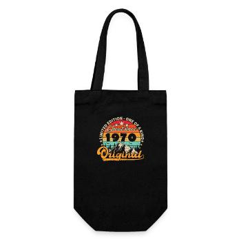 Millésime Né(e) 1970 Cadeau Anniversaire. - Sac à bouteille - noir - Devant