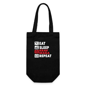 Eat Sleep Krav Maga Repeat Martial Arts Training - Geschenkbeutel für Flaschen - Schwarz - Vorne