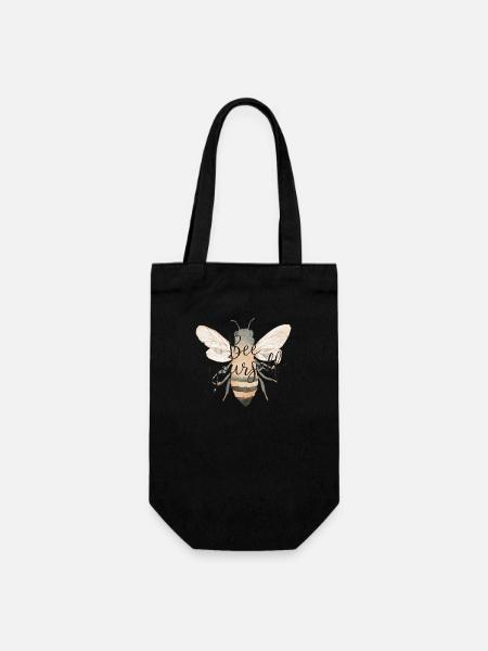 Bee Yourself - Geschenkbeutel für Flaschen - Schwarz