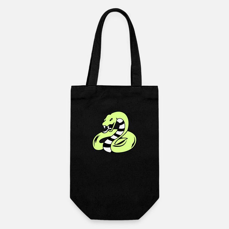snake 02 - Geschenkbeutel für Flaschen - Schwarz