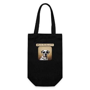 Dalmatians, Who let the dog out - Gift Bag for Bottles - black - Front