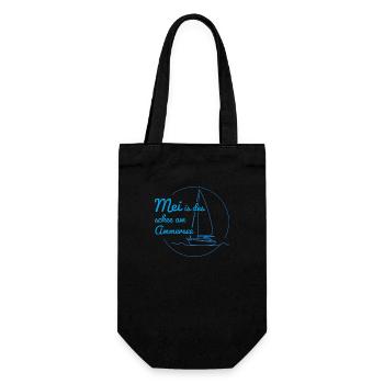 Mei is des schee am Ammersee - Geschenkbeutel für Flaschen - Schwarz - Vorne